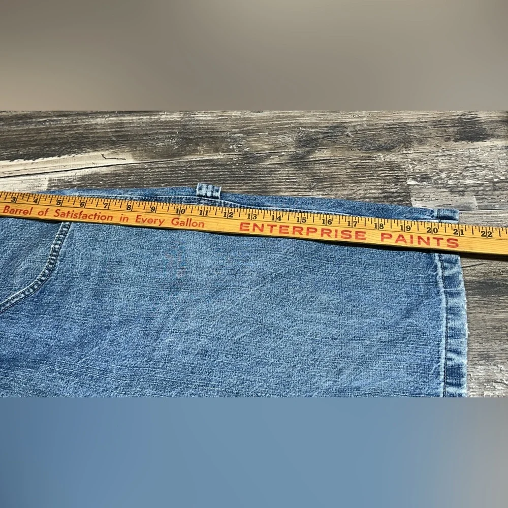 Wrangler Carpenter Shorts 34 Denim Workwear Utility Y2K Fade